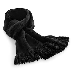 Beechfield Unisex Classic Knitted Scarf / Black